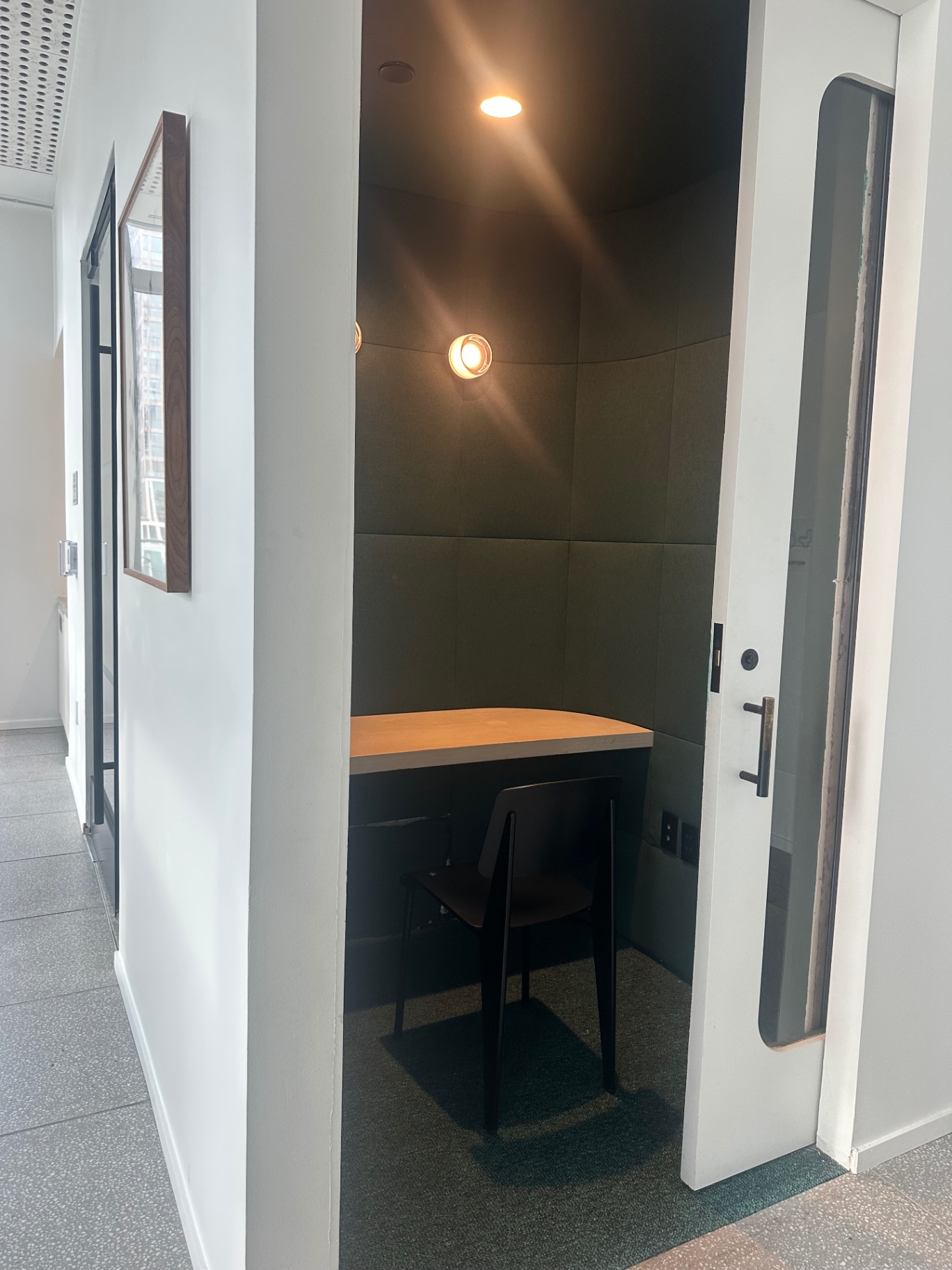 Private soundproof booth for calls and one-on-one work